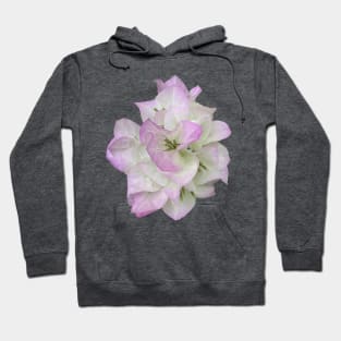 White and Lavender Bougainvillea Flower Hoodie